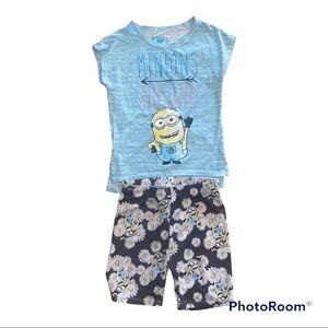 Despicable Me Tee and Fitted Athletic Shirt Set S